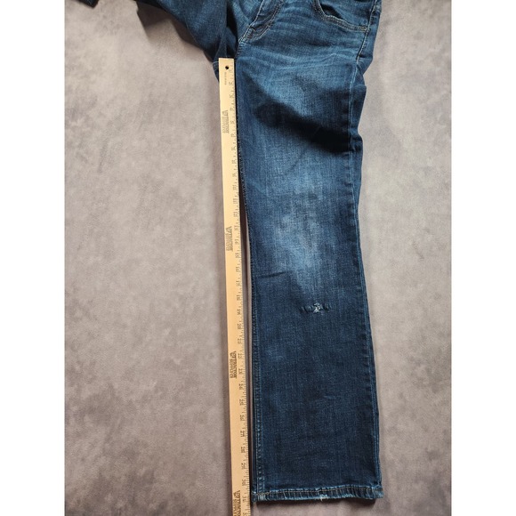 BKE Jeans Jake Womens Size 32x32 Straight Leg Denim Blue Distressed - Picture 13 of 15